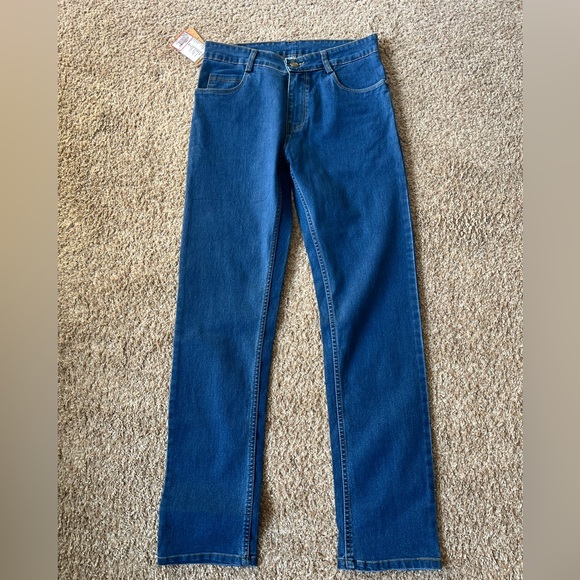 Glaston men’s  Jean smart comfort fit metal rivet pkt stretch denim Size 34 - Picture 2 of 10